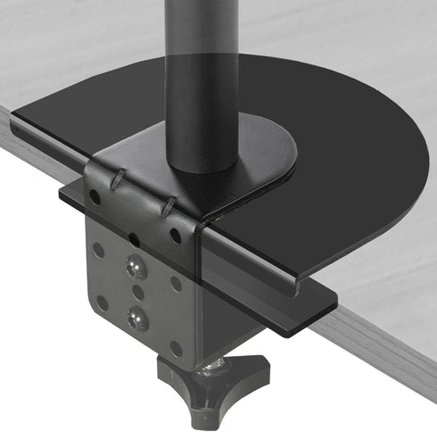 VIVO Steel Reinforcement Bracket Mount Plate for Thin Glass Table Tops, Clamp Compatible with Monitor Stands