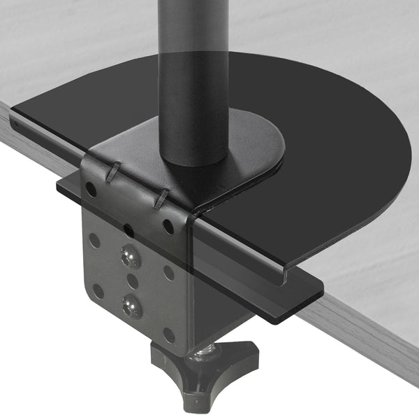 VIVO Steel Reinforcement Bracket Mount Plate for Thin Glass Table Tops, Clamp Compatible with Monitor Stands