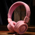 noot products Kids Headphones K11, Foldable Stereo Wired On-Ear Headset, Soft Pink