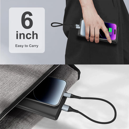 6 inch 0.5ft 3-Pack 60W S234 S23, G8, 15 16 USB C to USB C Cable, Short USB Type C Charger Cable PD Fast Charging
