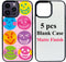 JUSTRY 5 Sets Sublimation Blanks Phone Case Bulk Covers for Apple iPhone 15 Pro Max - 2 in 1 DIY Customizable