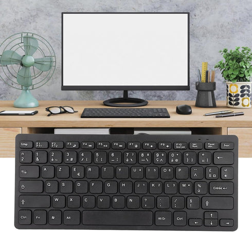 Yoidesu Wired Keyboard TT-A01, 78 Keys USB Mute Ultra Thin Mini Keyboard for PC Laptop (French)
