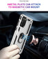 360 Metal Rotating Ring Kickstand Holder Armor Heavy Duty Shockproof Case for Samsung Galaxy A02S (Military Grade Drop