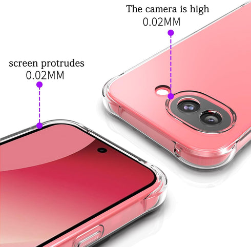 Osophter 10A 10A for Pixel Case: Clear Women Girls Boys Reinforced Corners TPU Shock-Absorption Flexible for Google