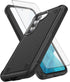 Asuwish Samsung Galaxy S23 5G Phone Case, Dual Layer Rugged Hybrid Protective Cover with Tempered Glass Screen