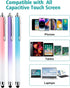 CCIVV 3 12 Stylus for Touch Screen, Pcs Stylus Pens and Extra Replaceable Rubber Tips (Gradient Pink/Purple/Blue)
