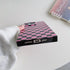 Pink Checkered Rectangle Phone Case for iPhone 15 Pro (6.1in) Slim Trendy Glossy Checkerboard Shockproof Cover