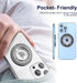 Magnetic Phone Ring Holder for iPhone, 2 in 1 Removable Magnetic Desk Stand Compatible with iPhone 15 14 13 12 Series