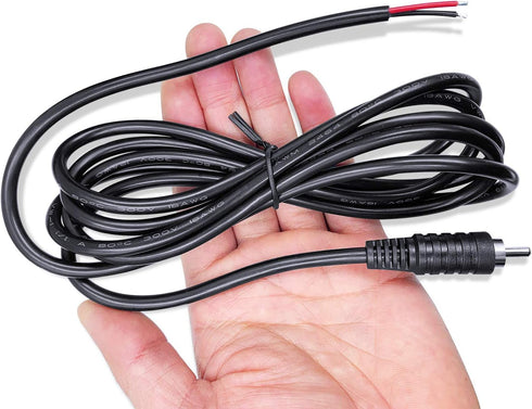 Pixelman 18AWG 6.5ft Heavy Gauge Speaker Wire RCA Adapter Plug to Bare Wire, 2 Pcs