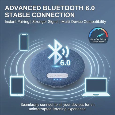 MENLINDIN 6.0 48h (2) Pillow Speakers for Sleeping, Ultra-Thin Bluetooth Pillow Speaker with Bluetooth - Bone