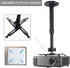 DAWASAPAT -Inch Projector Ceiling Mount with New Gimbal, Adjustable Length Projector Mount, Screw, Compatible with Most