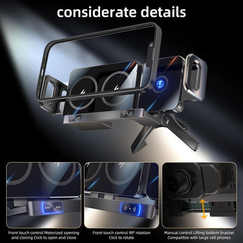 TZZPL 15 Car Phone Holder, Ultra Stable Dashboard Air Vent Cell Phone Car Mount, Watt Dual Coil Fast Charger, Rotating