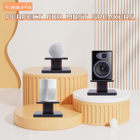 Gdrasuya10 6" 15" Desktop Bookshelf Speaker Stands Pair for Under Studio Speaker Riser Medium&Small Speakers Studio