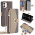 Asuwish iPhone 12 Pro Wallet Case: Gray Flip Cover with Screen Protector, Card Holder, Strap & Stand for Women & Girls.