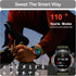 Military Smart Watch - LED Flashlight, Compass, SOS, Rugged Tactical Bluetooth, Heart Rate Monitor, Green