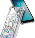 NZND Compatible with Nokia G310 5G Case - Glitter Liquid Floating Waterfall Cute Phone Case with Tempered Glass Screen