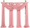 Wedding Arch Draping Fabric - 8 Panels 28" x 20ft Dusty Rose Chiffon Drapes for Ceremony and Reception Decorations