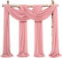 Wedding Arch Draping Fabric - 8 Panels 28" x 20ft Dusty Rose Chiffon Drapes for Ceremony and Reception Decorations