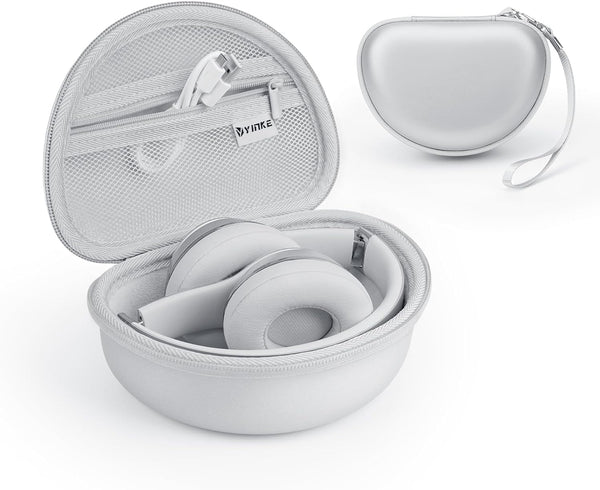 Yinke Case for Beats Solo3/Solo 4 On-Ear Headphones, Portable Hard Shell Storage Bag (Silver)