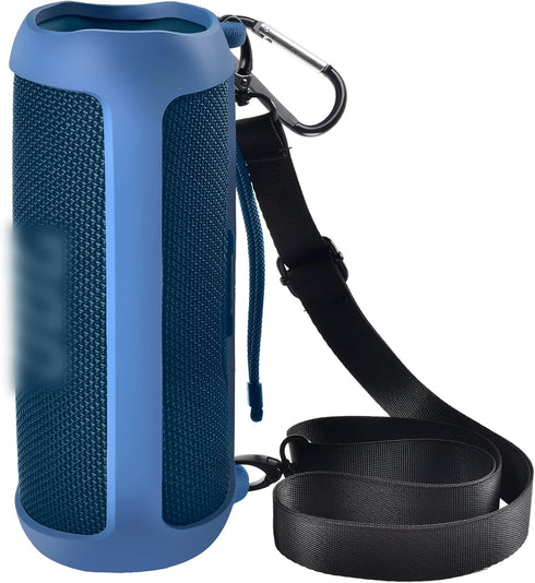 Silicone Case for JBL FLIP 6 Waterproof Portable Bluetooth Speaker, Gel Soft Skin Rubber Cover with Shoulder Strap and