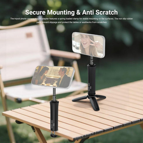 NEEWER TP016 Airplane Phone Holder, Magnetic Smartphone Desk Mount Tripod Stand Handheld Selfie Stick Plane Gadget