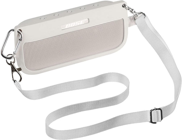Khanka Silicone Case Replacement for Bose SoundLink Flex Bluetooth Portable Speaker (White)