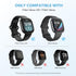 2 Pack Waterproof Bands for Fitbit Versa 3/Versa 4/Sense/Sense 2, Classic Soft Sports Replacement Wristbands