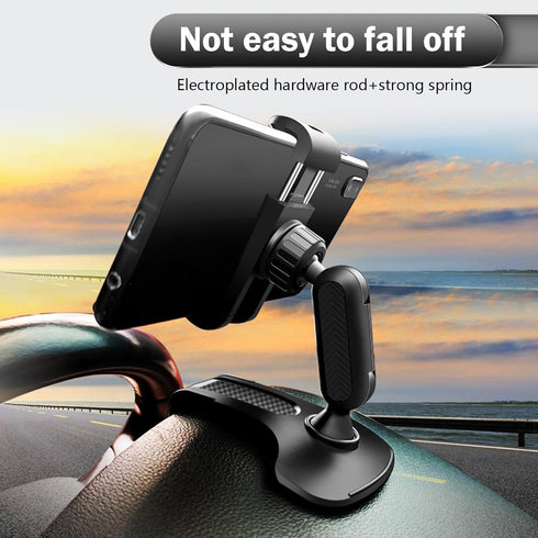 Downhill 1 360 4-7 Inch PC Car Dashboard Cell Phone Holder, Degree Rotation Dashboard Phone Holder, Multifunctional Sun