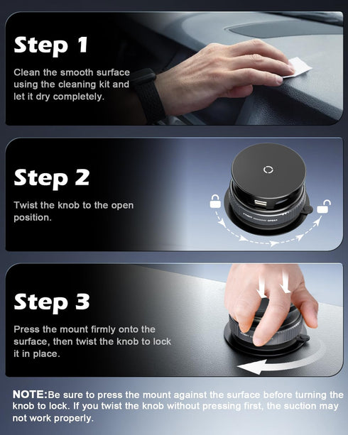 CloudValley 15W 17/16/15/14/13/12, 360 Fast Wireless Charger Car Phone Mount, Vacuum Suction Cup Magnetic Phone Holder