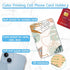 Leather Phone Card Holder Wallet, Stylish Stick Back Phone Wallet for Credit Cards, Suitable for iPhone, Samsung,