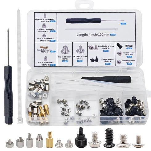 Trsewmi M.2 Screws, Motherboard Screw for Asus Gigabyte Asrock MSI Motherboards, Computer Screws