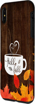 Hello Fall Coffee Mug with Autumn Leaves - Happy Fall Case for iPhone XS Max