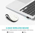Wireless Mouse Cute Mini Computer Mouse Small Size Pocket Portable Compact Travel USB Optical Mice 3 Buttons 1000 DPI Cordless Mouse for Laptop PC Computer Notebook MacBook Kids Girl Gift (White)
