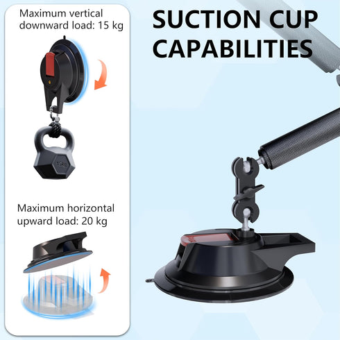 COFRY 4.5" 1/4" Suction Cup Magic Arm Mount KitVersatile Car Mount & Desktop Phone Holder Complete with Thread Phone