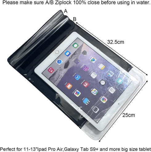 Floating Waterproof Tablet Case for iPad Pro 12.9 inch, Galaxy Tab S8+/S9+ 12.4", Surface Pro X/9/8/7/6 (White, 13inch)