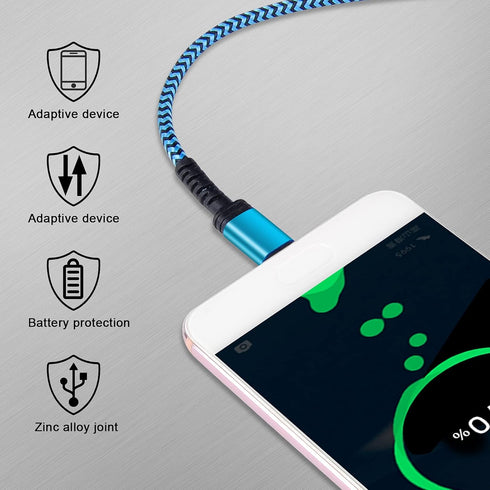 6FT Fast Charging C Charger Cable Type C Car Android Phone Charger for Moto G Stylus/Play/Power, Samsung Galaxy