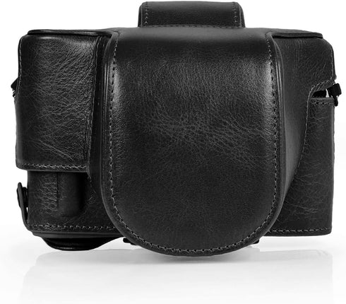 MegaGear MG2010 Ever Ready Genuine Leather Camera Case for Nikon Z fc (16-50mm) - Black