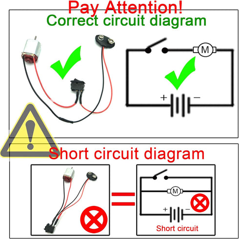 6 Set 3V -12V 25000 86Pcs 9V DC Motors Kit, Mini Electric Hobby Motor RPM Strong Magnetic with Plastic Gears, Battery
