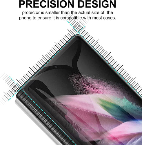 Samsung Galaxy Z Fold 3 5G Screen Protector - Flexible TPU, 2 Pack Front & 2 Pack Inside, No Bubbles, Fingerprint