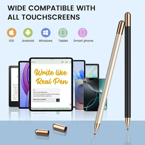 Mixoo 2 2-in-1 Universal Stylus Pen for Touchscreen iPhone iPad Android Tablet Apple Kindle Switch Chromebook Galaxy