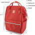 Backpack 17 Inch backpack (1882-Red&plus) Himawari Large Travel with Laptop Compartment Roomy Doctor Bag College