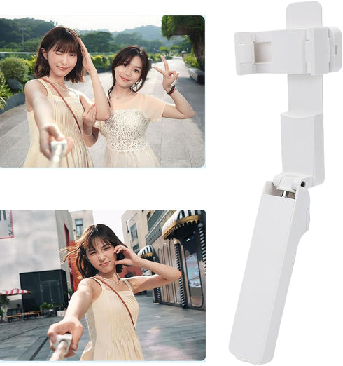Serounder 4.72in 27.55in 360 Compact Selfie Stick Folded, Extendable to Wireless Bluetooth, Rotation Phone Holder