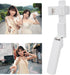 Serounder 4.72in 27.55in 360 Compact Selfie Stick Folded, Extendable to Wireless Bluetooth, Rotation Phone Holder