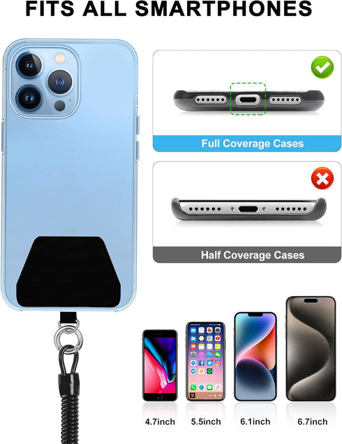 SHANSHUI Stretchable Phone Lanyard with Hook - Versatile Tether for Smartphones