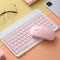 Wireless Keyboard and Mouse Combo, Cute Bluetooth Keyboard with Silent Mouse, 2.4G USB Slim Set for Windows/iOS/Android