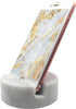 Luxurious Marble Cell Phone Stand Holder for Desk, Countertop, Table, Nightstand - Heavy Solid Real Stone Mobile Phone