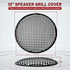 12" Car Audio Speaker Grill Cover: Subwoofer Metal Mesh-Waffle Grill Cover Protector with Rubber Frame (Pack of 2)