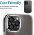 iPhone 14 Pro/14 Pro Max Camera Lens Protector - 3 Pcs Black, 9H Tempered Glass, Anti-Scratch, Shockproof Metal Ring.