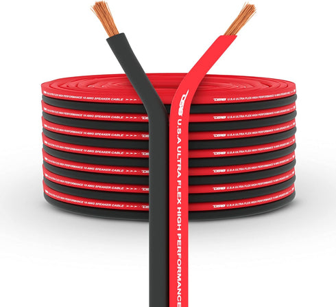DS18 SW-18GA-100RB Ultra Flex Speaker Wire 100FT Red and Black - Speaker Cable for Audio Applications