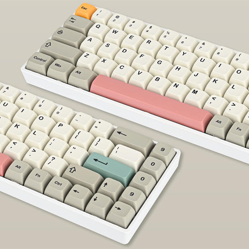 PBT Keycaps 60 Percent Dye-Sub XDA 134 Retro Keycap Set for Cherry MX Gateron Kailh Switches, Gaming Mechanical Keyboard